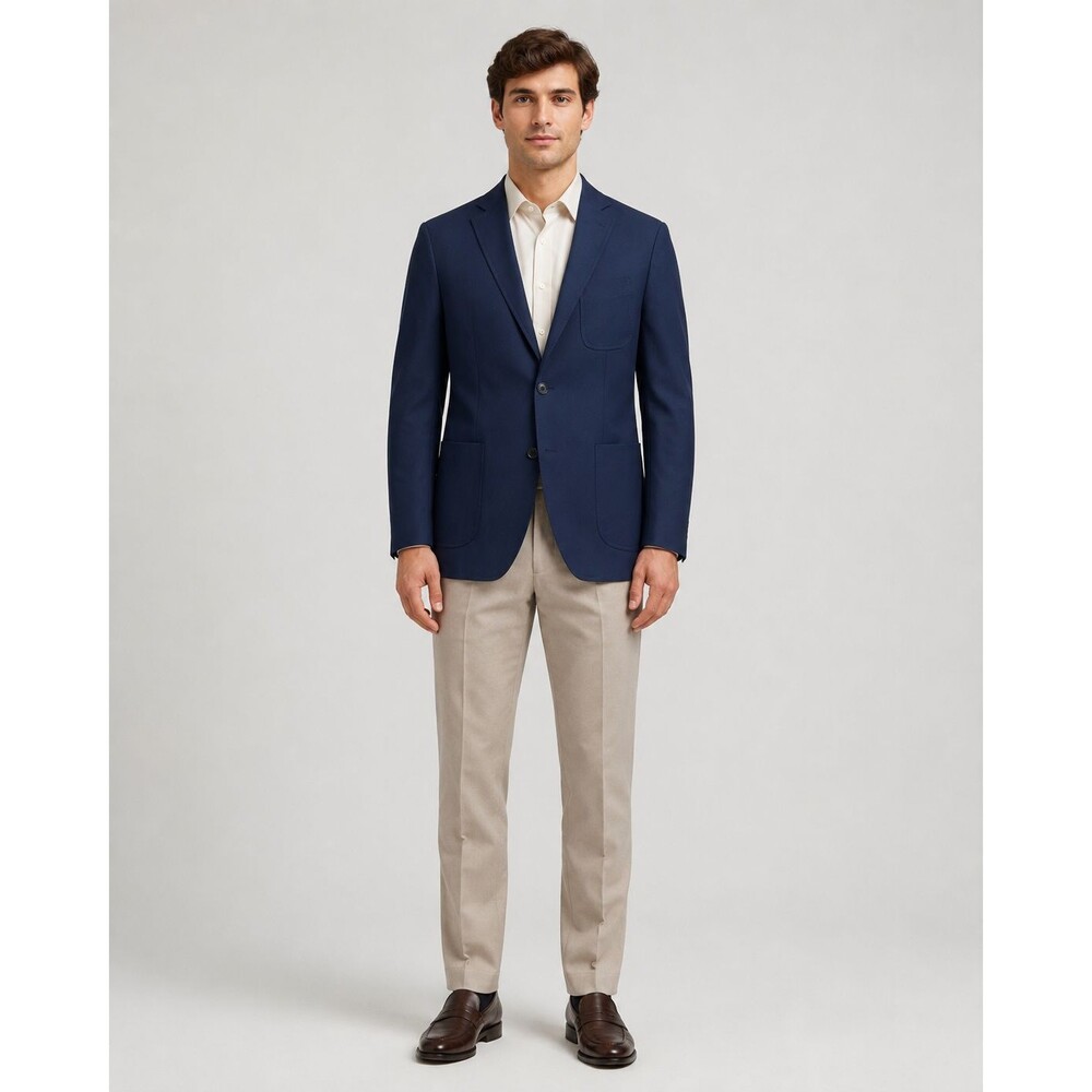 G/FORE Men's Navy Blue Blazer Sport Coat 40R Patch Pockets Romania